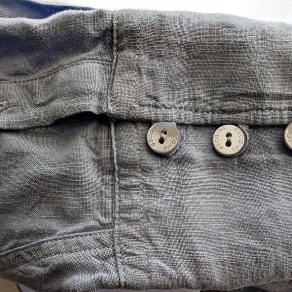 Effortless Chic: Escales Paris Limited Edition Blue Linen Shirt - Picture 2 of 12